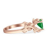 Heart Promise Ring Cubic Zirconia 925 Sterling Silver