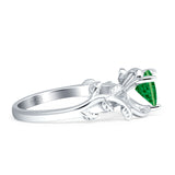 Heart Promise Ring Cubic Zirconia 925 Sterling Silver