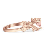 Heart Promise Ring Cubic Zirconia 925 Sterling Silver