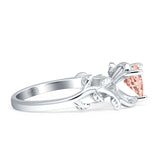 Heart Promise Ring Cubic Zirconia 925 Sterling Silver