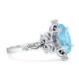 Vintage Style Engagement Ring Marquise Cubic Zirconia 925 Sterling Silver