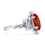 Vintage Style Engagement Ring Marquise Cubic Zirconia 925 Sterling Silver