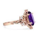 Marquise Filigree Floral Ring