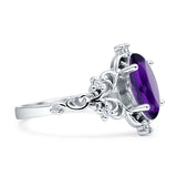 Marquise Filigree Floral Ring