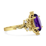 Marquise Filigree Floral Ring