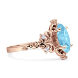 Marquise Filigree Floral Ring