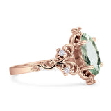 Marquise Filigree Floral Ring
