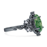 Marquise Filigree Floral Ring