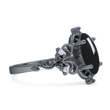 Marquise Filigree Floral Ring