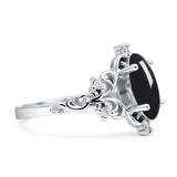 Marquise Filigree Floral Ring