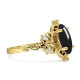 Marquise Filigree Floral Ring