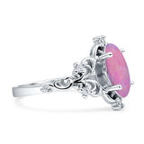 Vintage Style Engagement Ring Marquise Cubic Zirconia 925 Sterling Silver