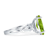 Marquise Split Shank Infinity Twisted Ring Cubic Zirconia 925 Sterling Silver