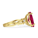 Marquise Split Shank Infinity Twisted Ring Cubic Zirconia 925 Sterling Silver