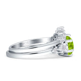 Round Beaded Marquise Vintage Style Cubic Zirconia Engagement Ring 925 Sterling Silver