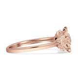 Sunflower Trio Ring Elegant Vintage Style Cubic Zirconia 925 Sterling Silver