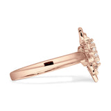 Flower Engagement Ring Cocktail Cubic Zirconia 925 Sterling Silver