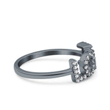 Love Ring Wedding Engagement Eternity Band Simulated Cubic Zirconia 925 Sterling Silver (6mm)