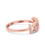 Love Ring Wedding Engagement Eternity Band Simulated Cubic Zirconia 925 Sterling Silver (6mm)