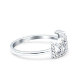 Love Ring Wedding Engagement Eternity Band Simulated Cubic Zirconia 925 Sterling Silver (6mm)