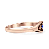 Eye Evil Star Thumb Ring Fashion Oxidized Simulated Blue Sapphire Solid 925 Sterling Silver