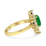 Vintage Style Oval Engagement Ring Simulated Cubic Zirconia 925 Sterling Silver