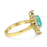 Vintage Style Oval Engagement Ring Simulated Cubic Zirconia 925 Sterling Silver