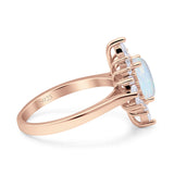 Vintage Style Oval Engagement Ring Simulated Cubic Zirconia 925 Sterling Silver