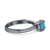 Solitaire Accent Wedding Ring Simulated Cubic Zirconia 925 Sterling Silver