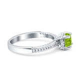 Solitaire Accent Wedding Ring Simulated Cubic Zirconia 925 Sterling Silver