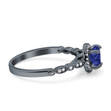 Halo Round Engagement Ring Cubic Zirconia 925 Sterling Silver