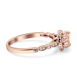 Halo Round Engagement Ring Cubic Zirconia 925 Sterling Silver