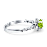 Halo Round Engagement Ring Cubic Zirconia 925 Sterling Silver