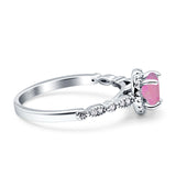 Halo Round Engagement Ring Cubic Zirconia 925 Sterling Silver