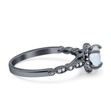 Halo Round Engagement Ring Cubic Zirconia 925 Sterling Silver