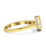 Bezel Set Solitaire Hidden Halo Round Engagement Ring Cubic Zirconia 925 Sterling Silver