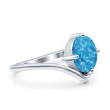Simulated Cubic Zirconia V Art Deco Wedding Ring Oval 925 Sterling Silver