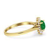 Art Deco Wedding Bridal Ring With Baguette And Round Simulated Cubic Zirconia Stones 925 Sterling Silver