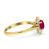 Art Deco Wedding Bridal Ring With Baguette And Round Simulated Cubic Zirconia Stones 925 Sterling Silver