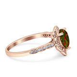 Teardrop Pear Shape Halo Engagement Ring Simulated Cubic Zirconia 925 Sterling Silver