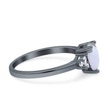 Teardrop Pear Shape Wedding Engagement Ring Simulated Cubic Zirconia 925 Sterling Silver