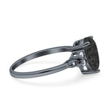 Vintage Teardrop Pear Engagement Ring Simulated Cubic Zirconia 925 Sterling Silver