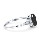 Vintage Teardrop Pear Engagement Ring Simulated Cubic Zirconia 925 Sterling Silver