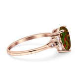 Vintage Teardrop Pear Engagement Ring Simulated Cubic Zirconia 925 Sterling Silver