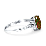 Vintage Teardrop Pear Engagement Ring Simulated Cubic Zirconia 925 Sterling Silver