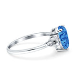 Vintage Teardrop Pear Engagement Ring Simulated Cubic Zirconia 925 Sterling Silver