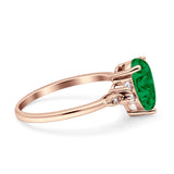 Vintage Teardrop Pear Engagement Ring Simulated Cubic Zirconia 925 Sterling Silver