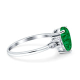 Vintage Teardrop Pear Engagement Ring Simulated Cubic Zirconia 925 Sterling Silver