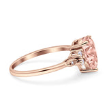 Vintage Teardrop Pear Engagement Ring Simulated Cubic Zirconia 925 Sterling Silver