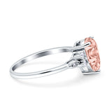 Vintage Teardrop Pear Engagement Ring Simulated Cubic Zirconia 925 Sterling Silver